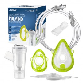 Kit accesorii universale Novama Pulmino, pentru aparate aerosoli cu compresor, pahar RF7 Dual Speed Child, masti Soft Touch pentru copii si adulti, piesa bucala, furtun