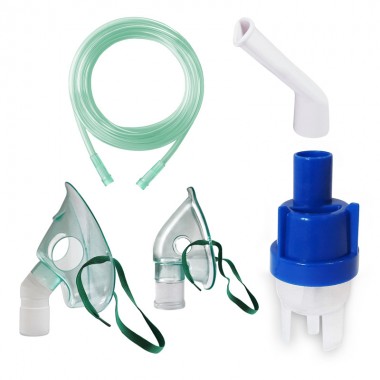 Kit accesorii universale pentru aparate de nebulizare cu compresor RedLine RDA009, masca medie rotativa, masca bebelusi, furtun 2 m, kit de nebulizare, piesa bucala