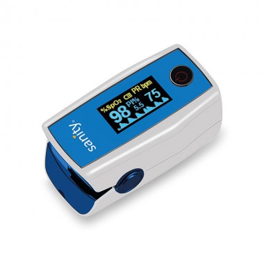 Pulsoximetru Sanity Duo Control, indica nivelul de saturatie a oxigenului, masoara rata pulsului
