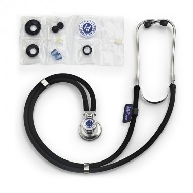Stetoscop Little Doctor LD Special, 2 tuburi, lungime tub 72cm, Negru/Inox 