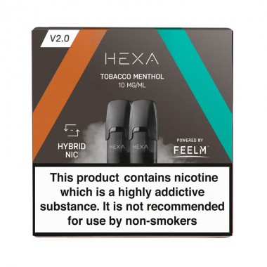 Pod HEXA V2, pachet 2 rezerve, aroma tutun mentol, 10 mg nicotina