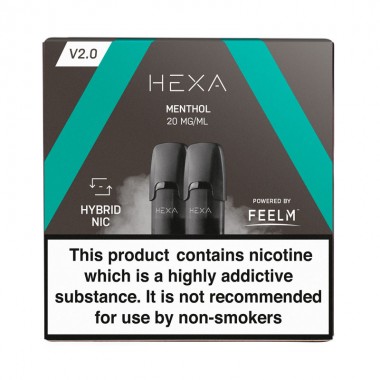 Pod HEXA V2, pachet 2 rezerve, aroma mentol, 20 mg nicotina