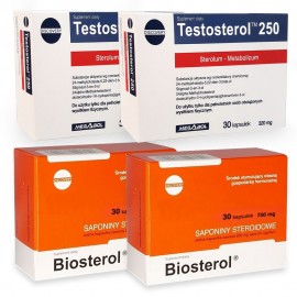 Pachet Megabol Biosterol 750 mg 2 buc plus Testosterol 250 2 buc, stimulare testosteron si hormon de crestere, inhibare estrogen